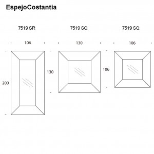 Espejo Costantia de Tonin casa. Muebles modernos de hogar.
