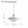 Lámpara PH 4/3 Suspendida de Louis Poulsen de diseño elegante y moderna.