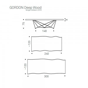 Mesa Gordon Deep Wood de Cattelan Italia. Muebles modernos italianos.
