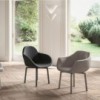 Sillón Nelson de Ozzio design. Estructura metálica tapizada en piel, ecopiel o terciopelo.