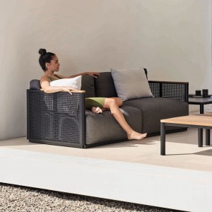 Sofá 2 plazas Bosc de Gandia Blasco. Diseño moderno para jardines y terrazas.