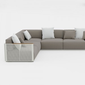 Sofá modular 3 Bosc de Gandia Blasco. Sofás de diseño moderno para exterior.