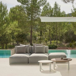 Sofá modular 3 Bosc de Gandia Blasco. Sofás de diseño moderno para exterior.