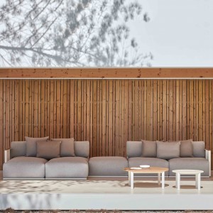 Sofá modular 3 Bosc de Gandia Blasco. Sofás de diseño moderno para exterior.