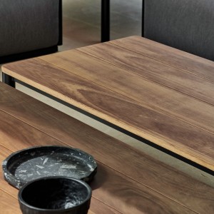 Mesa baja Bosc de Gandia Blasco. Diseño moderno para jardines y terrazas.