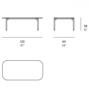 Mesa baja Capa de Gandia Blasco. Muebles de diseño moderno para exterior.