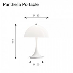 Lámpara Panthella Portable Sobremesa V1 Louis Poulsen