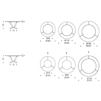 Mesa Planer Round Ker-Wood de Cattelan Italia para comedor. Mesa de diseño.