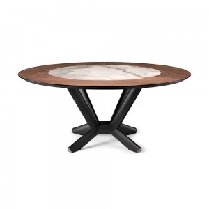 Mesa Planer Round Ker-Wood de Cattelan Italia para comedor. Mesa de diseño.
