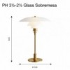 Lámpara PH 3½-2½ Glass Sobremesa de Louis Poulsen con diseño moderno y elegante.