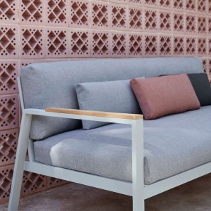 Sofá 2 plazas de diseño moderno Timeless para terraza de Gandia Blasco.