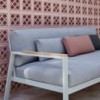 Sofá 2 plazas de diseño moderno Timeless para terraza de Gandia Blasco.