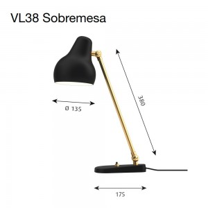 Lámpara VL38 Sobremesa de Louis Poulsen.