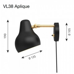 Lámpara VL38 Aplique Louis Poulsen