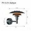 Lámpara PH 3-2½ diseño clásico de Louis Poulsen.