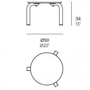 Mesa para la tumbona de diseño Stack de Gandia Blasco para exterior.