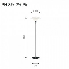 Lámpara PH 3½-2½ Pie Louis Poulsen