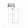 Taburete moderno alto con respaldo Textile para Jardín de Gandia Blasco.