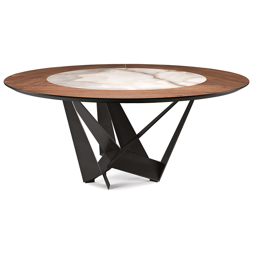 Mesa Skorpio Round Ker-Wood de Cattelan Italia para comedor. Mesas de comedor.