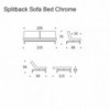 Sofá cama Splitback Chrome individual de diseño para salón de Inovation Living.