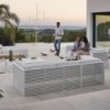 Sofá modular 6 DNA para terraza de Gandia Blasco. Sofá de diseño para jardín.