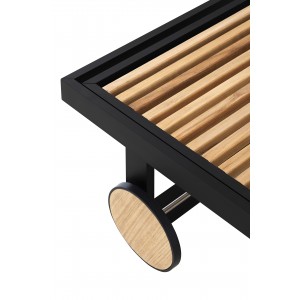 Tumbona reclinable DNA Teca para jardín de Gandia Blasco.