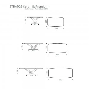 Mesa Stratos Keramik Premium de Cattelan Italia. Mesa de cerámica modernas.