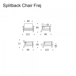 Sillón cama Splitback Frej de diseño moderno para salón de Innovation Living.