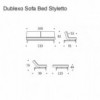 Sofá cama Dublexo Styletto de Innovation Living de diseño para salón de Innovation Living.