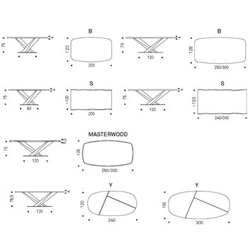 Mesa Stratos de Cattelan Italia. Mesa de madera para comedor. Mesas modernas.
