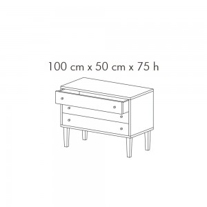 Cómoda Tinello Italiano de Covo. Cómoda para dormitorio de estilo bárroco.