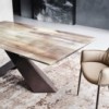 Mesa Tyron Crystalart Drive de Cattelan Italia. Mesas extensibles modernas.