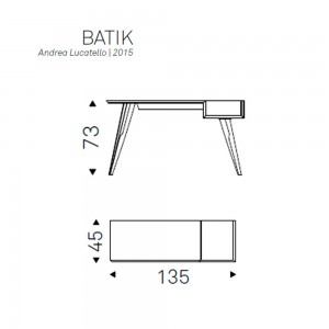 Escritorio Batik de Cattelan Italia. Muebles modernos italianos. Escritorios modernos.