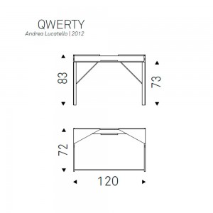 Escritorio Qwerty de Cattelan Italia. Escritorio de diseño moderno en acero.