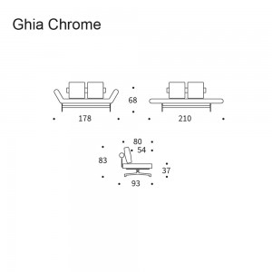 Sofá cama individual Ghia Cromo de Innovation Living de diseño ideal para oficina.