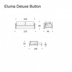 Sofá cama Eluma Deluxe Button Innovation Living