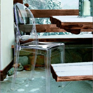Silla de policarbonato transparente Victoria Ghost Kartell. Diseño original.