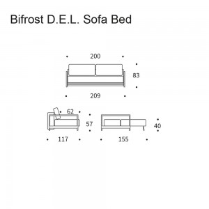 Sofá cama matrimonio Bifrost Deluxe Excess Lounger de Innovation Living de diseño para salón.