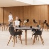 Mesa redonda Faz Wood lounge table. Vondom