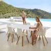 Mesa rectangular Faz Wood lounge table. Vondom