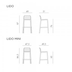 Taburete Lido de Nardi. Muebles y complementos de diseño para exterior.