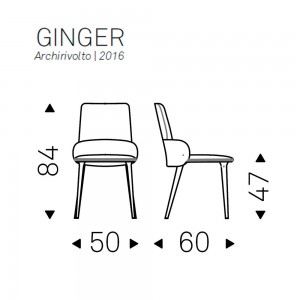 Silla Ginger de Cattelan Italia. Sillas tapizadas para comedor. Sillas modernas.