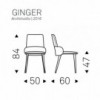 Silla Ginger de Cattelan Italia. Sillas tapizadas para comedor. Sillas modernas.