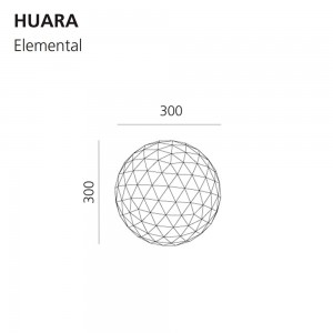 Lámpara sobremesa Huara Artemide con diseño tipo esfera, moderno y elegante.