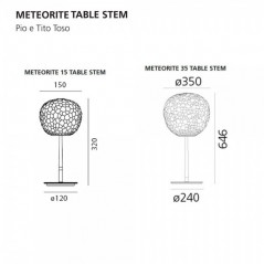 Lámpara sobremesa Meteorite table Stem Artemide