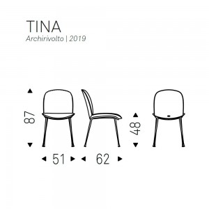 Silla Tina Italia de Cattelan. Sillas diseño. Sillas de comedor modernas.