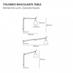 Lámpara sobremesa Tolomeo basculante table Artemide