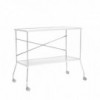 Mesa rectangular Flip de Kartell de acero coromado y selectos colores.