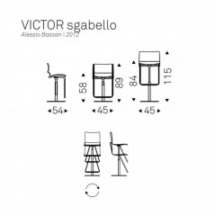 Taburete Victor Cattelan Italia
