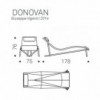 Chaise Longue Donovan de Cattelan Italia con base de acero. Chaise Looungs modernos.